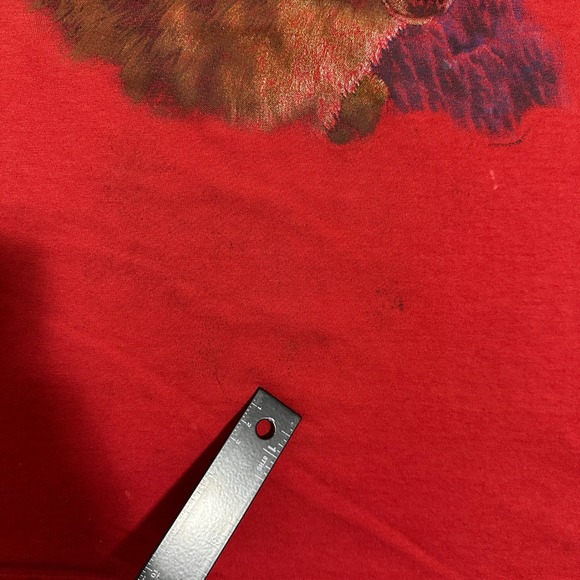 Jerzees Red Wolf Graphic T-Shirt Nature Wildlife Vintage Mens Size XL - Picture 3 of 11